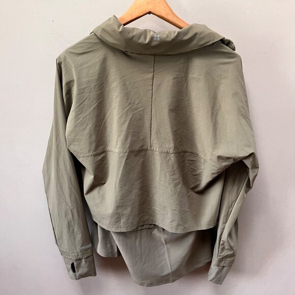 Sweaty Betty Fast Lane Running Olive Green Lightweight Hooded Jacket Size M - Picture 4 of 5